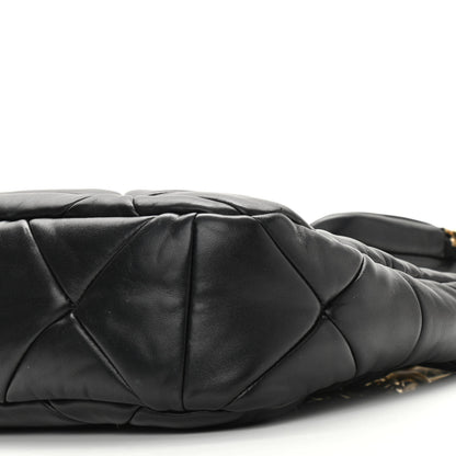 Prada Nappa Re-Nylon Triangle Quilted Patchwork System Shoulder Bag Black 9 of 9