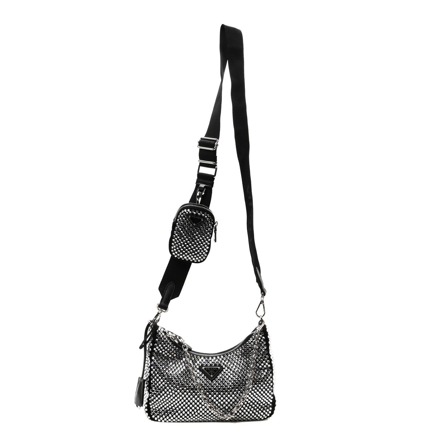 Prada Satin Crystal Re-Edition 2005 Shoulder Bag Cristal 1 of 9