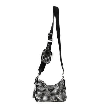 Prada Satin Crystal Re-Edition 2005 Shoulder Bag Cristal 1 of 9