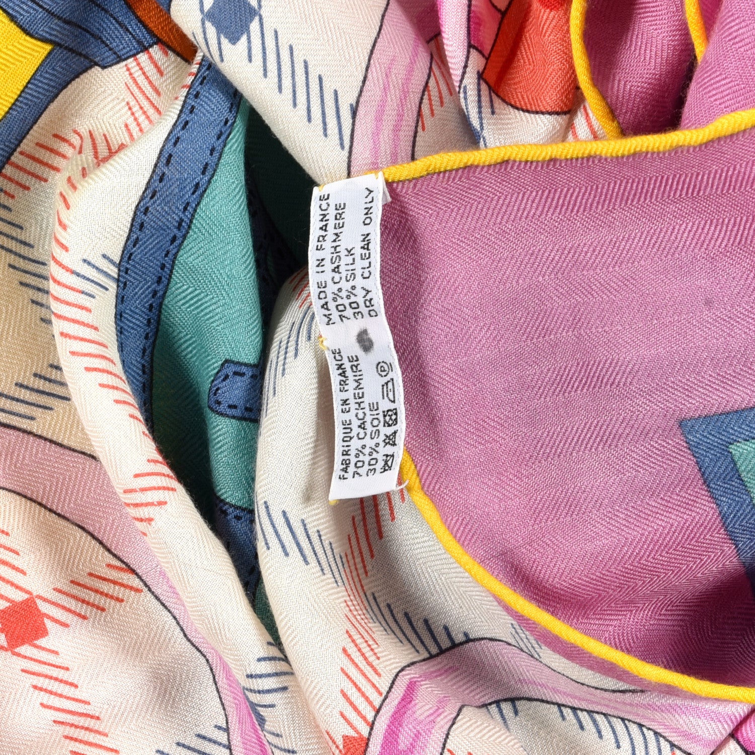 Hermes Cashmere Silk Tatersale Shawl 140 5 of 7
