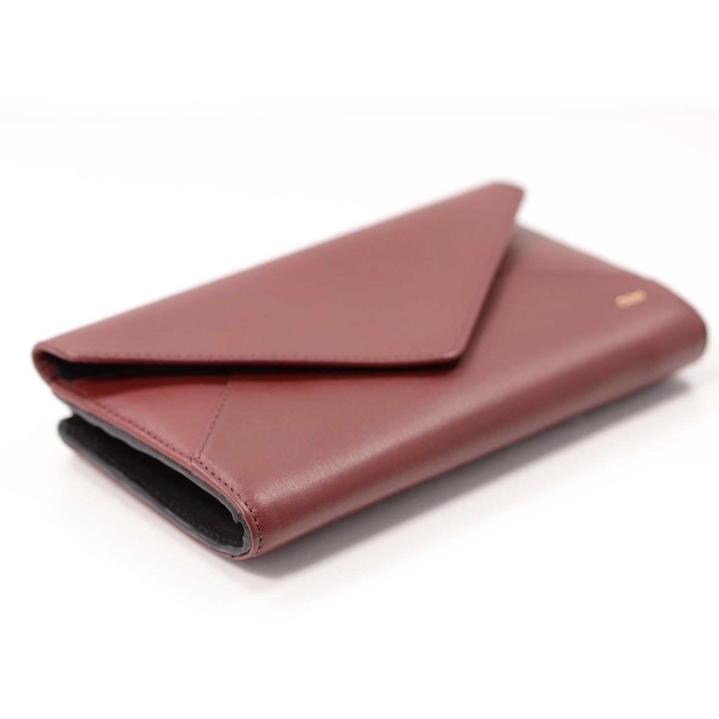 Leather Envelope Wallet Burgundy