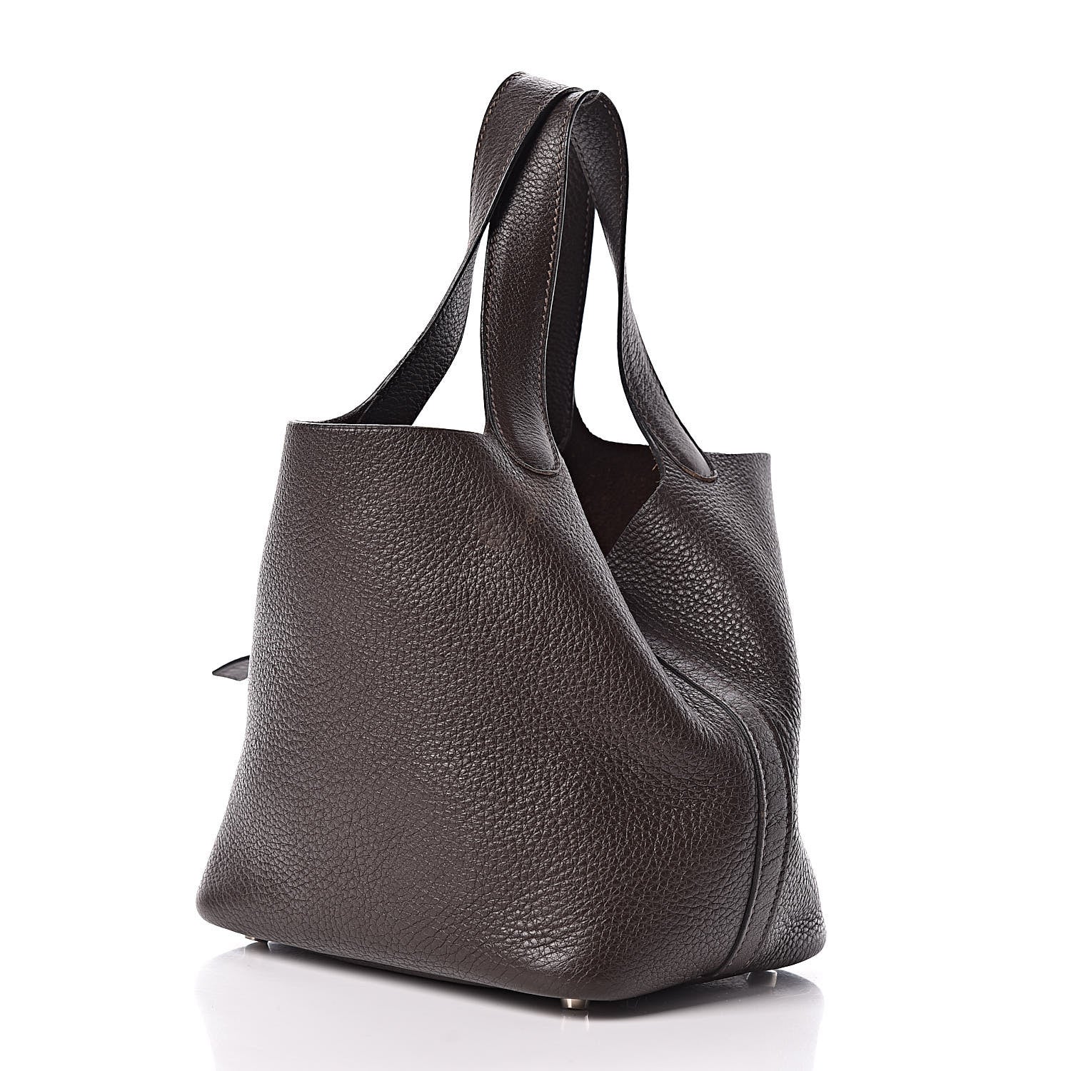 Hermes Taurillon Clemence Picotin 18 PM Chocolate 3 of 11