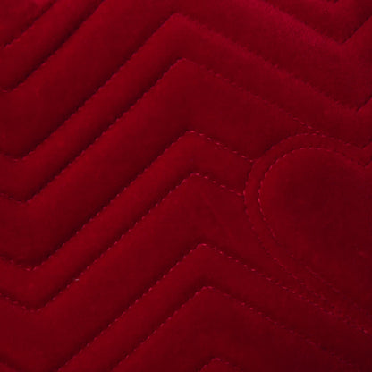 Gucci Velvet Matelasse Medium GG Marmont Shoulder Bag Hibiscus Red 19 of 22