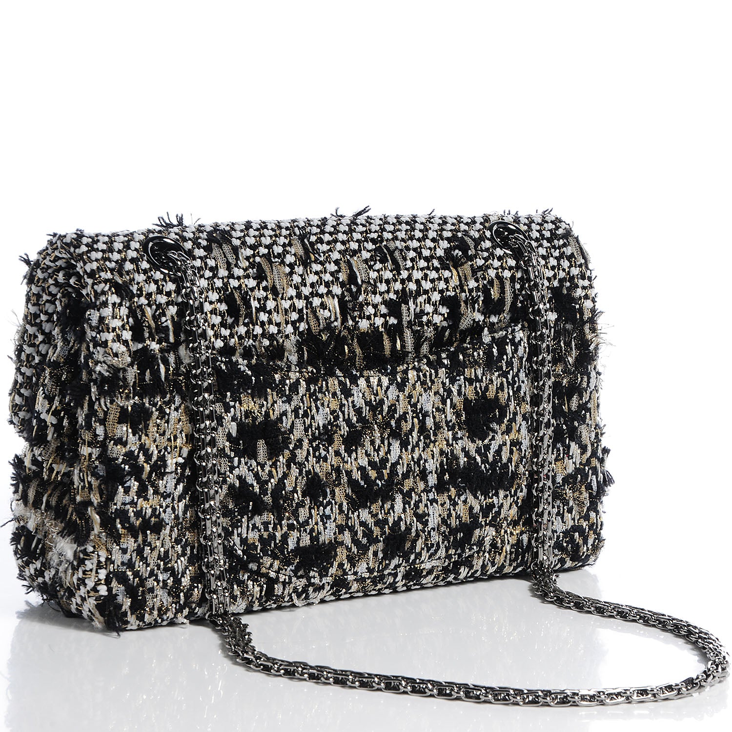 Chanel Tweed 2.55 Reissue 225 Flap Black White 3 of 8
