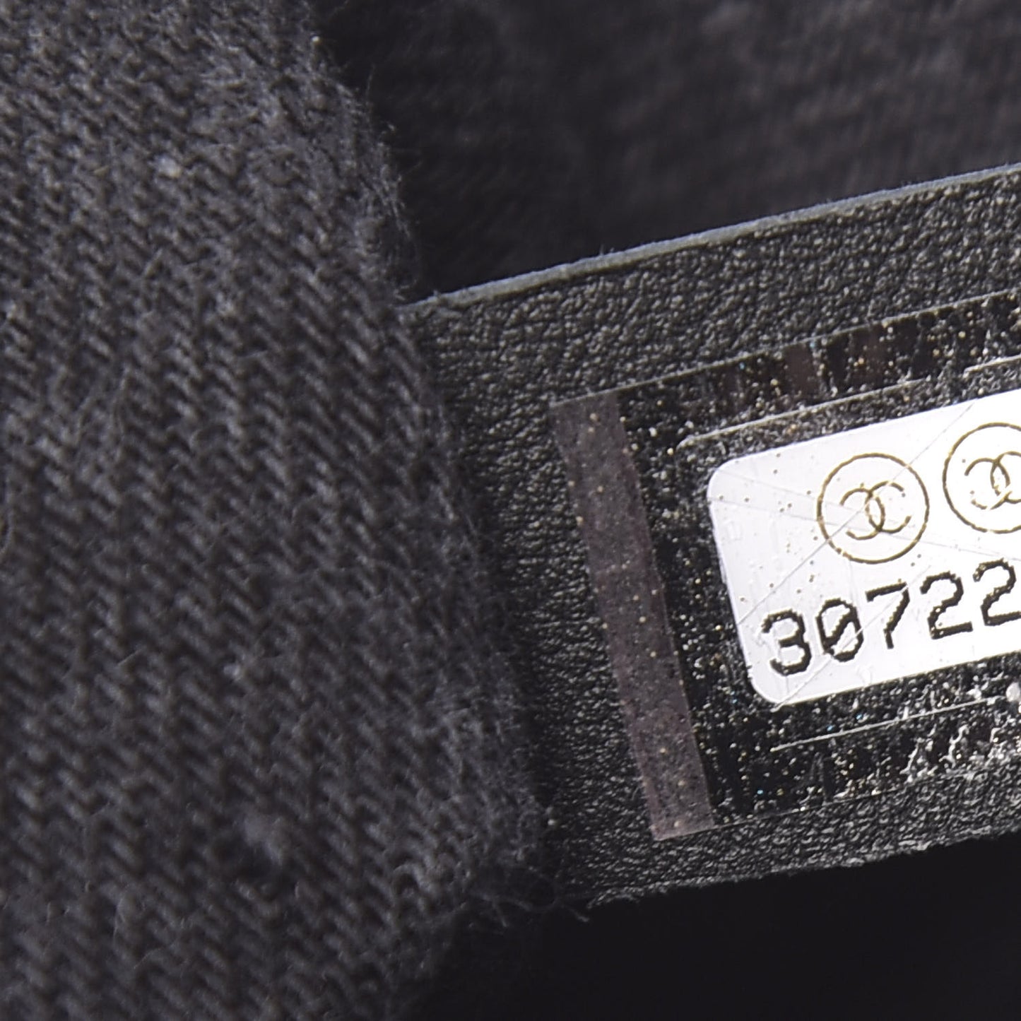 Denim CC Quilted Mini Square Flap Black