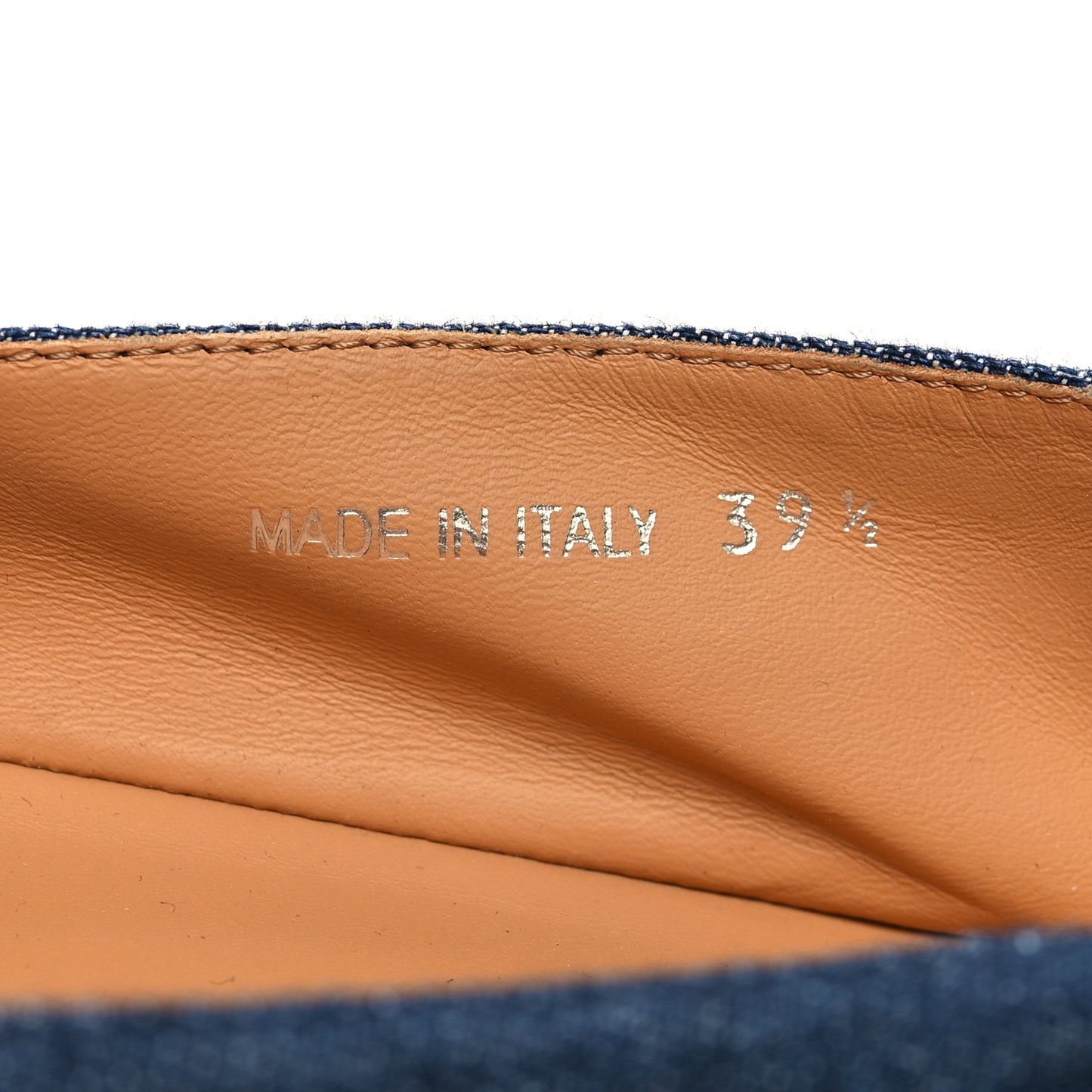 Denim Logo Espadrille Loafers 39.5 Blue