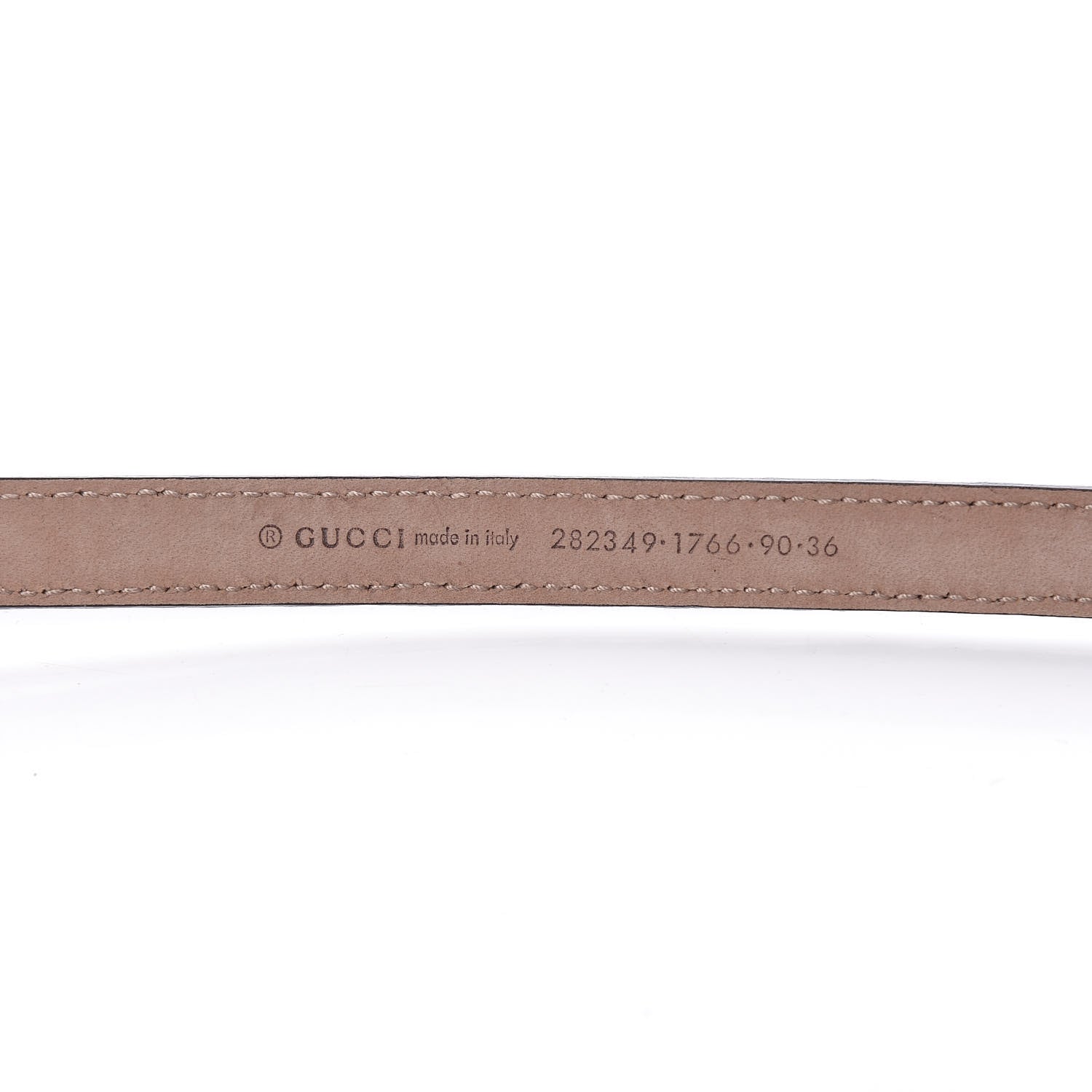 Gucci Calfskin Horsebit Skinny Belt 90 36 Black 4 of 8
