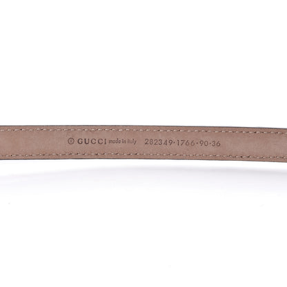 Gucci Calfskin Horsebit Skinny Belt 90 36 Black 4 of 8
