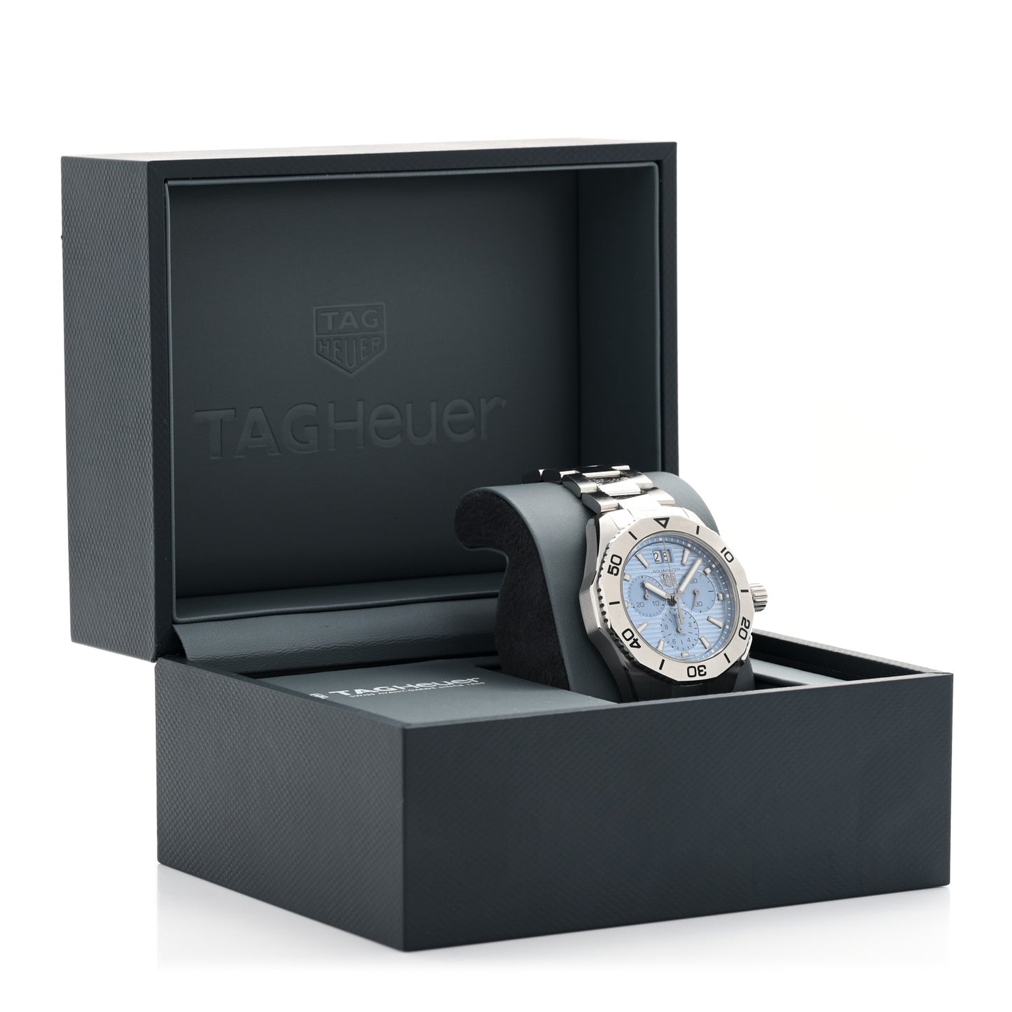 Stainless Steel 40mm Aquaracer Professional 200 Chronograph Quartz Watch Blue CBP1112