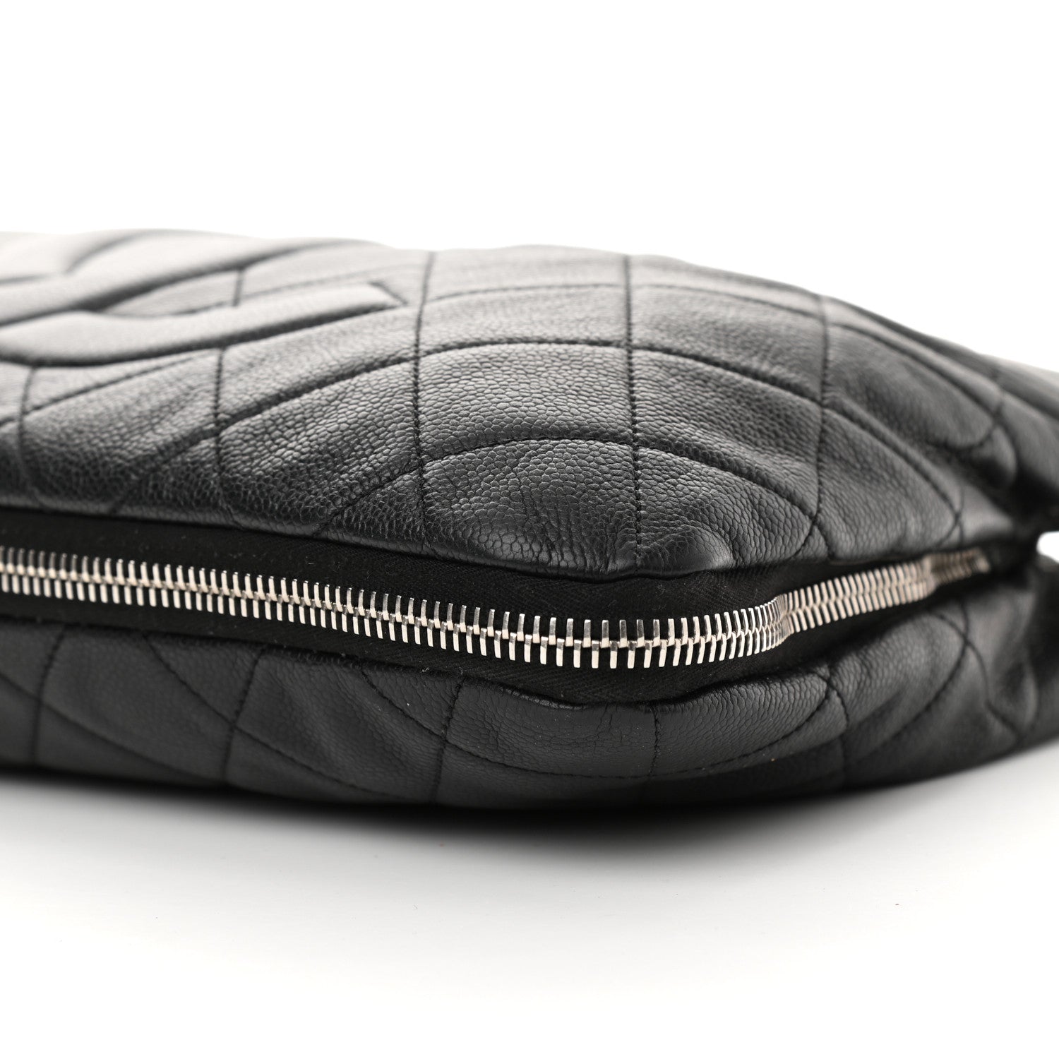Chanel Caviar Quilted Expandable Zip Shoulder Bag Black 10 of 10