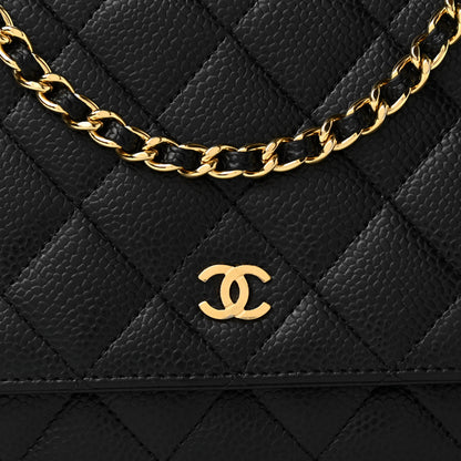 Chanel Caviar Quilted Wallet On Chain WOC Black 3 of 13