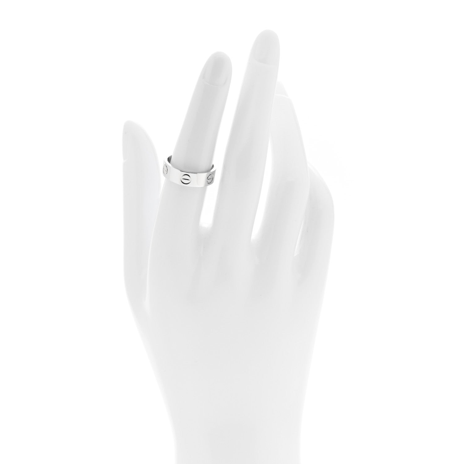 Cartier 18K White Gold 5.5mm LOVE Ring 52 6 2 of 4