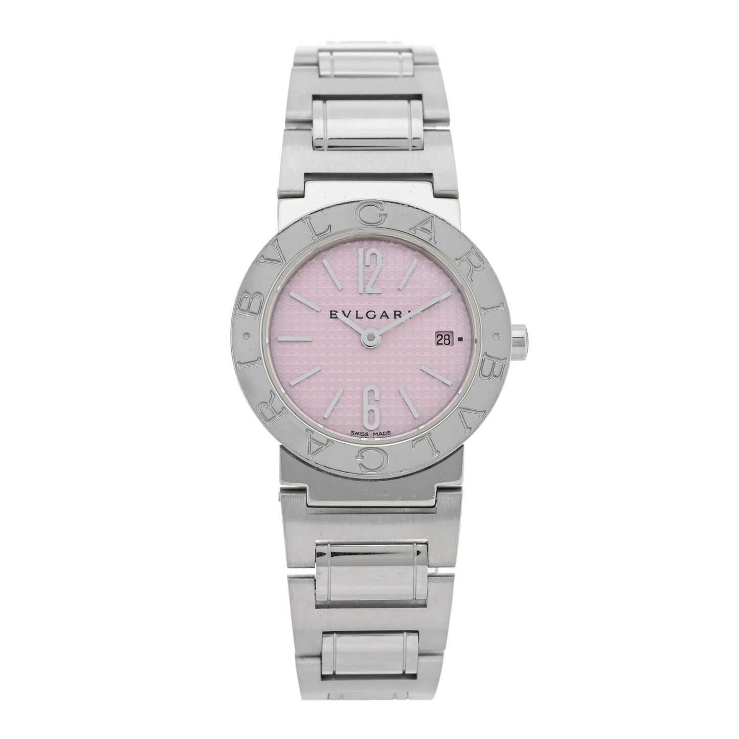Stainless Steel Pink Mother of Pearl 26mm Quartz Watch
