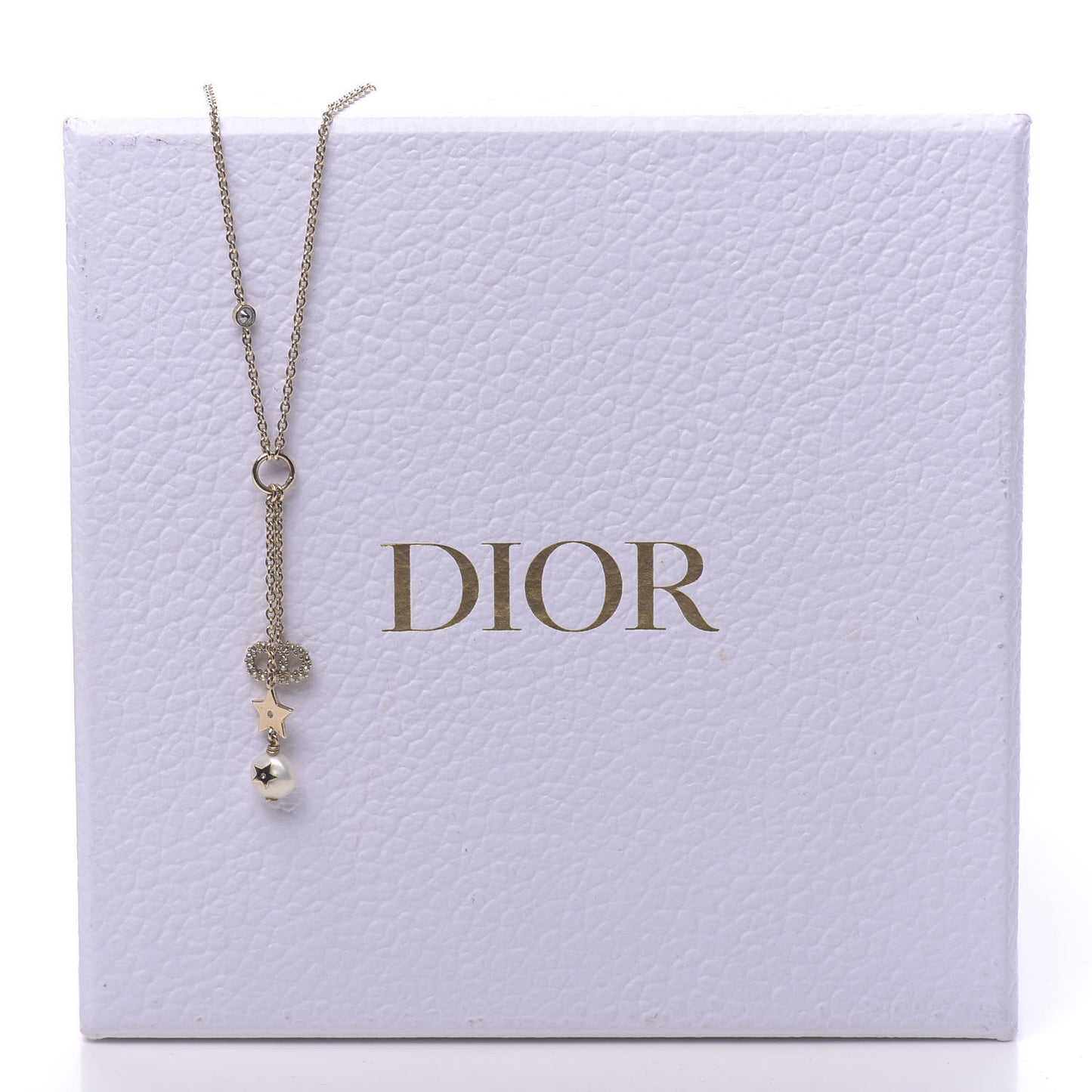 Crystal Pearl Shiny-D Tribal Long Necklace Gold