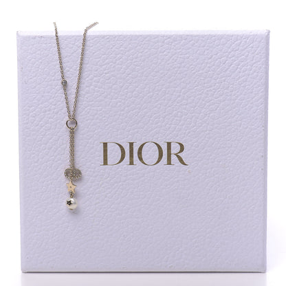 Christian Dior Crystal Pearl Shiny-D Tribal Long Necklace Gold 8 of 8