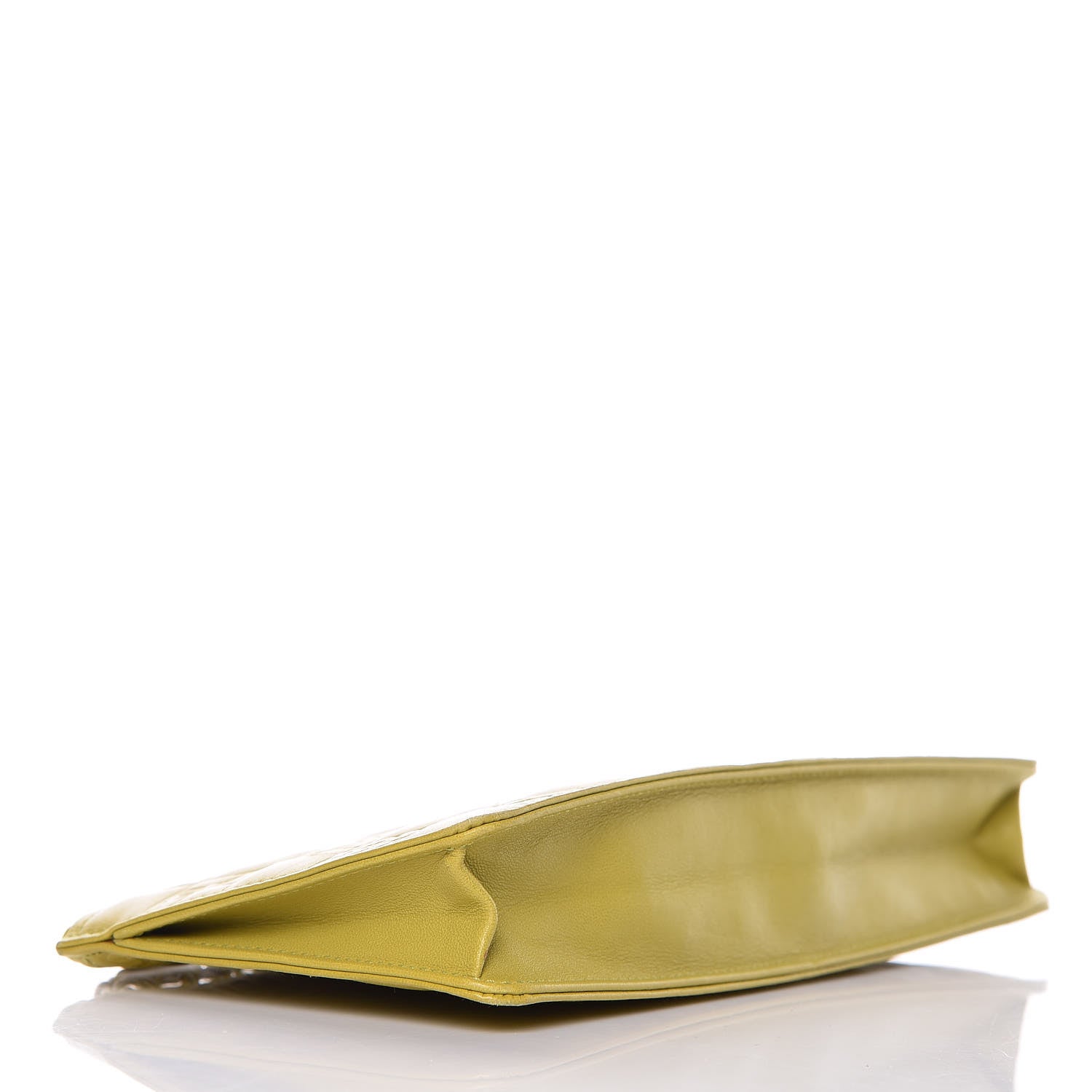 Chanel Lambskin Precious Symbols Pochette Chartreuse 4 of 11