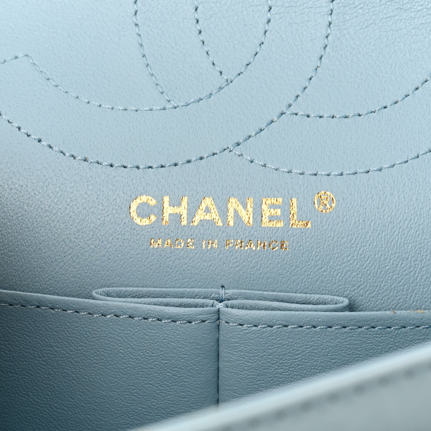 Aged Calfskin Quilted 2.55 Reissue 226 Flap Light Blue