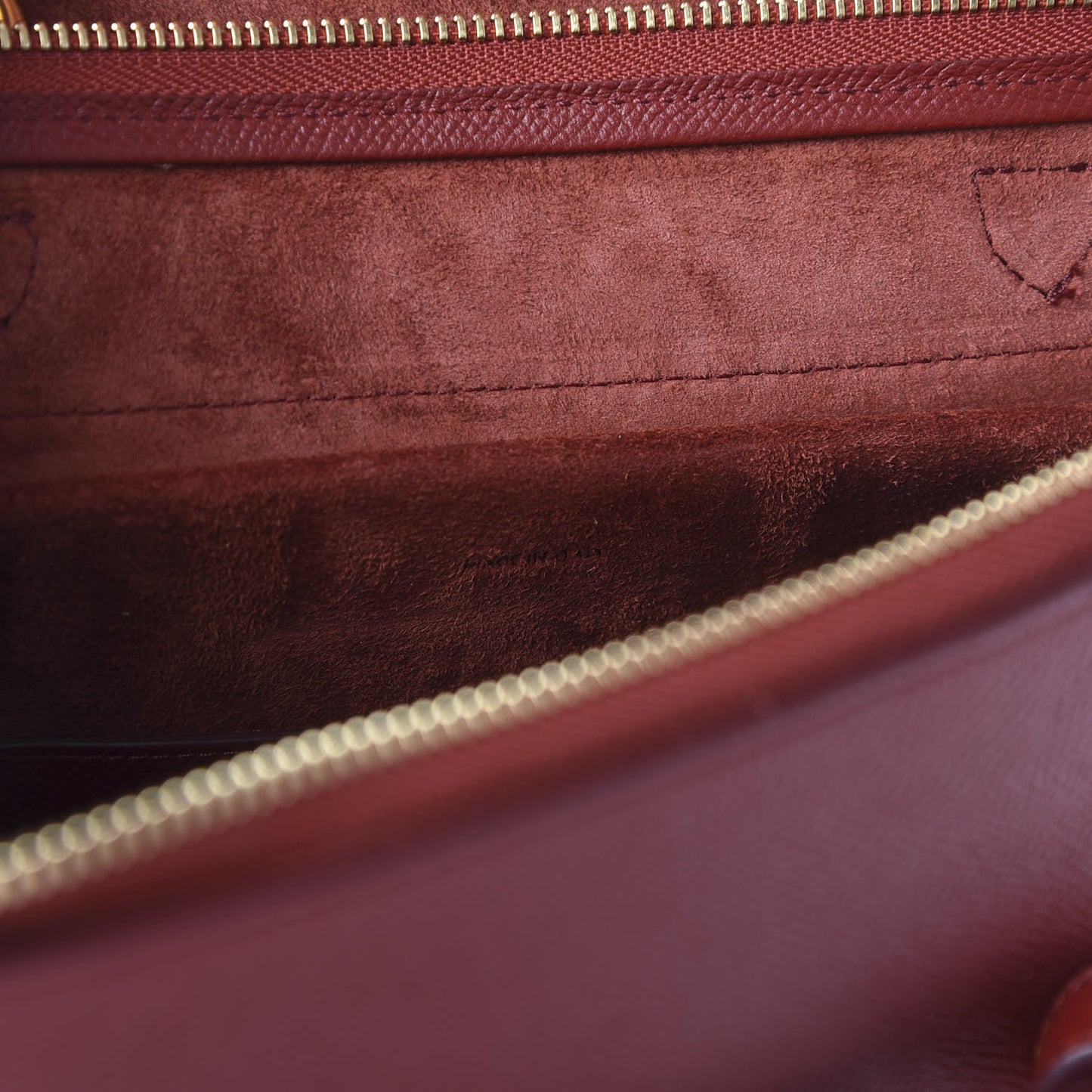 Baby Grained Calfskin Micro Belt Bag Ruby