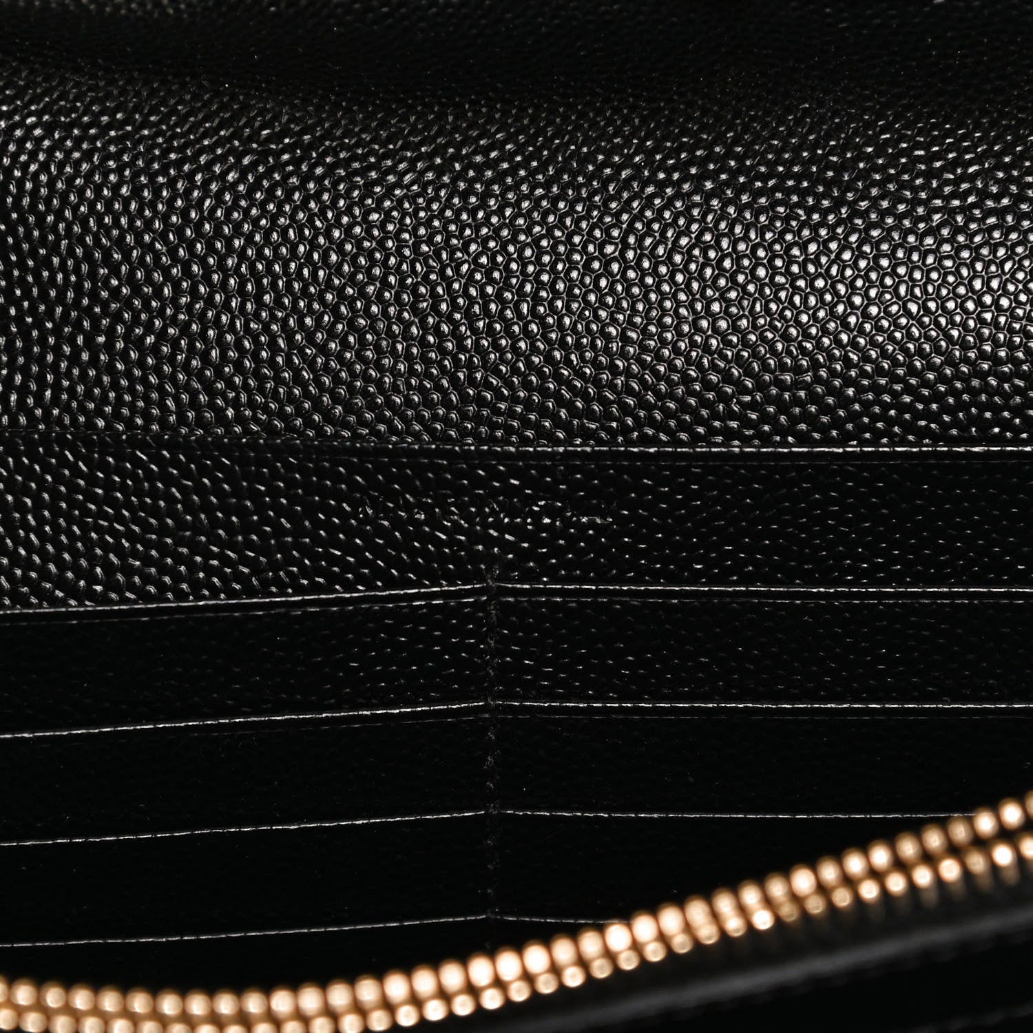 Saint Laurent Grain De Poudre Matelasse Chevron Monogram Chain Wallet Black 8 of 13