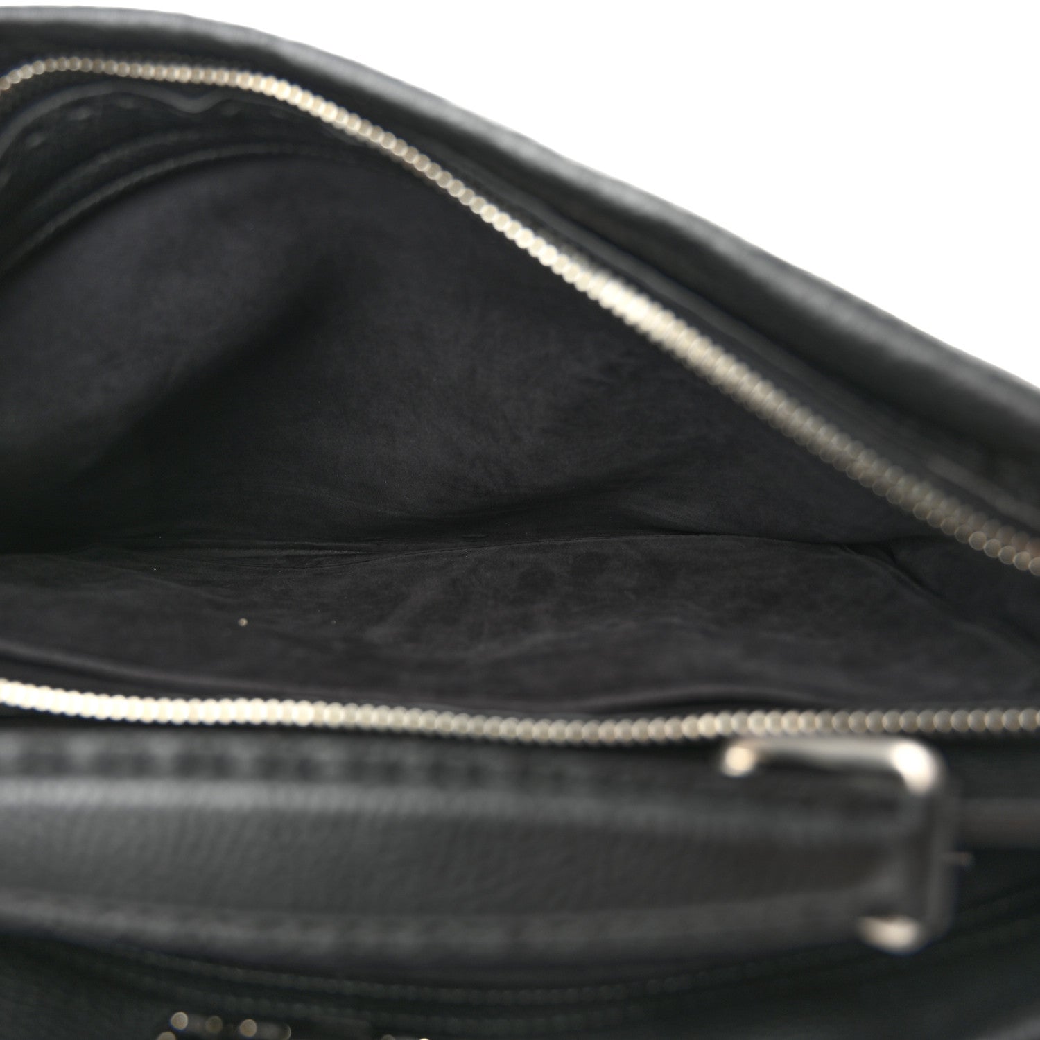 Fendi Cuoio Romano Selleria Studded Large Peekaboo Iconic Fit Satchel Black 5 of 13