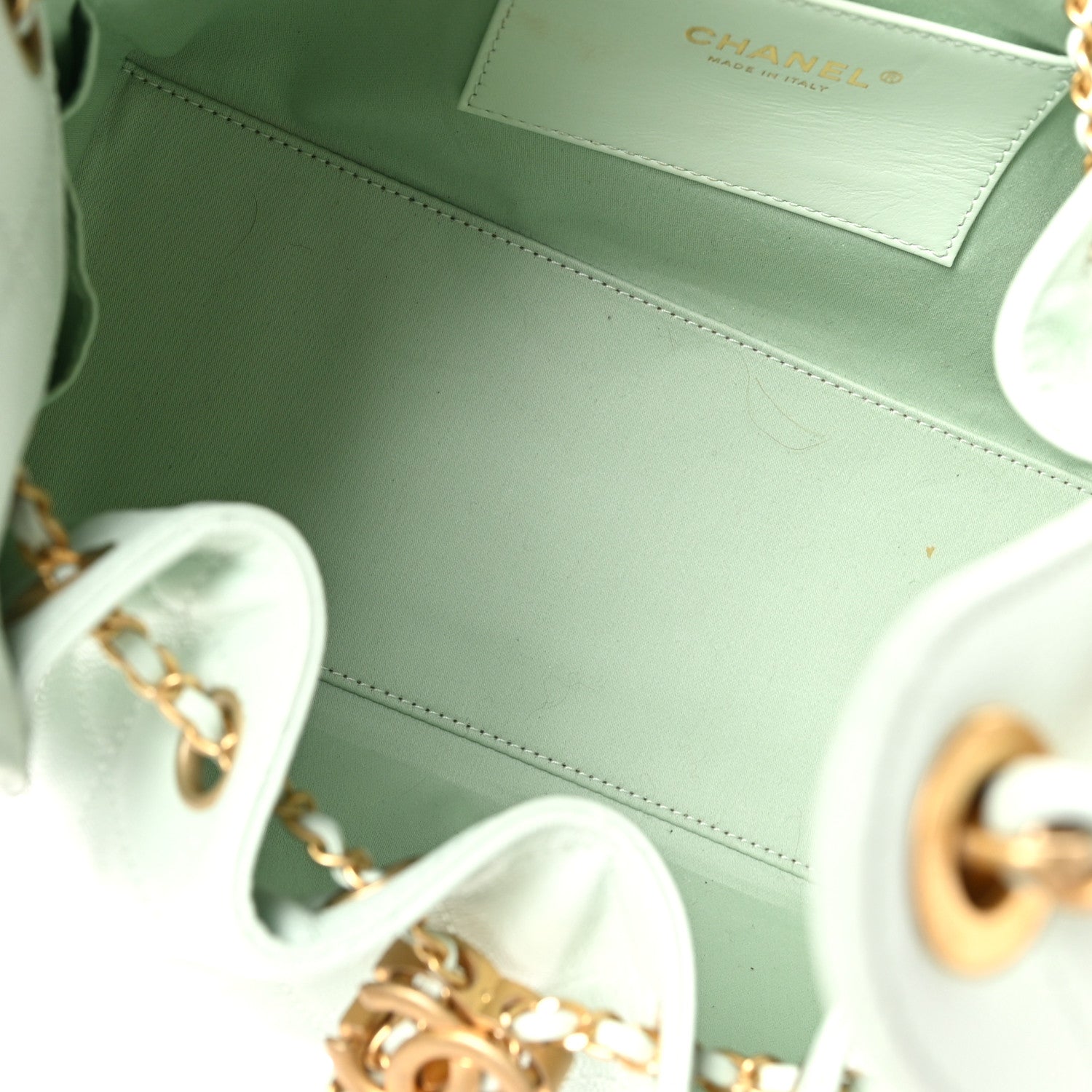 Chanel Caviar Quilted Small Chanel 25 Handbag Light Green 5 of 10