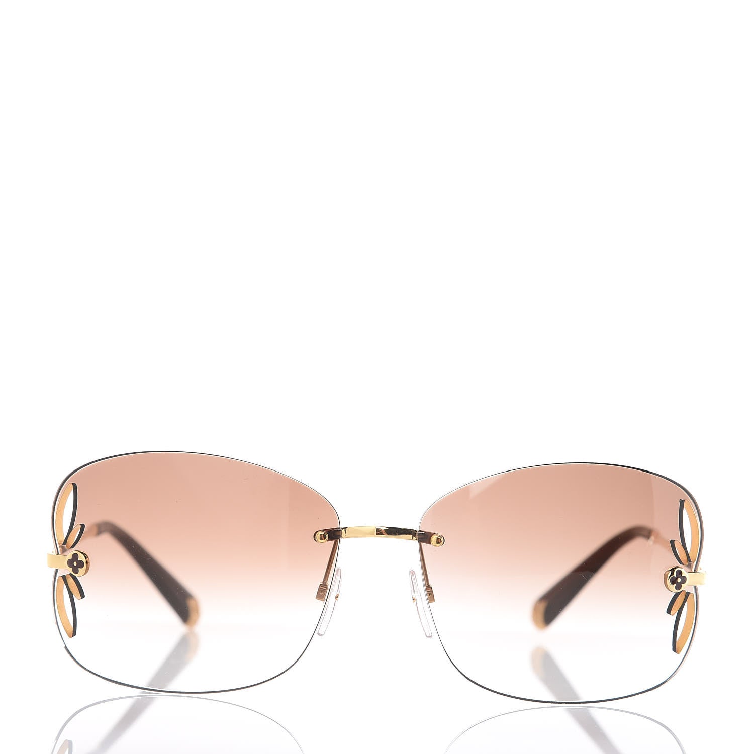 Louis Vuitton Lily Sunglasses Z0371U Brown Glitter 3 of 7