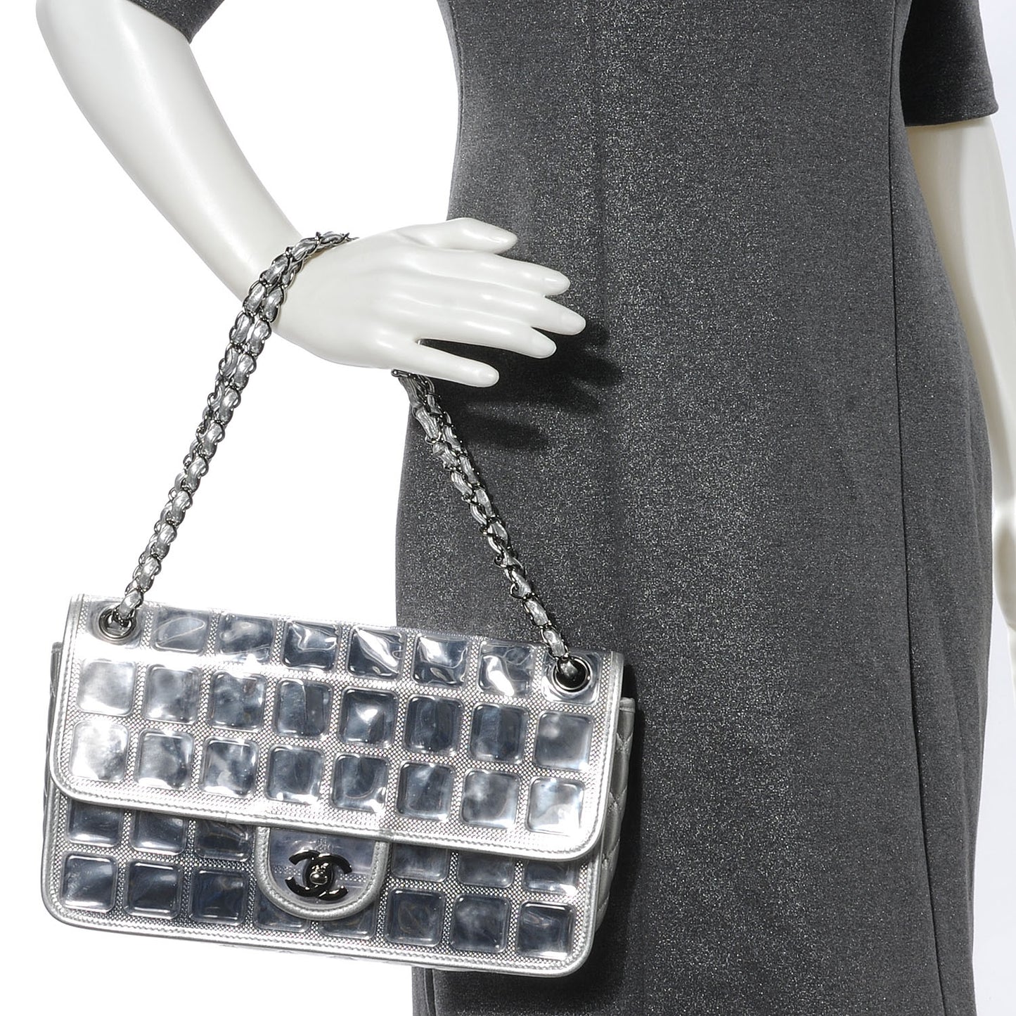 Vinyl Ice Cube Large Flap Bag
