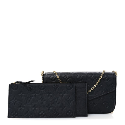 Louis Vuitton Empreinte Pochette Felicie Chain Wallet Black 3 of 11