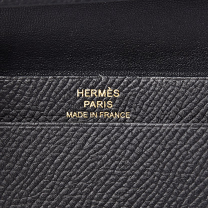 Hermes Epsom Bearn Card Holder Wallet Black 6 of 8