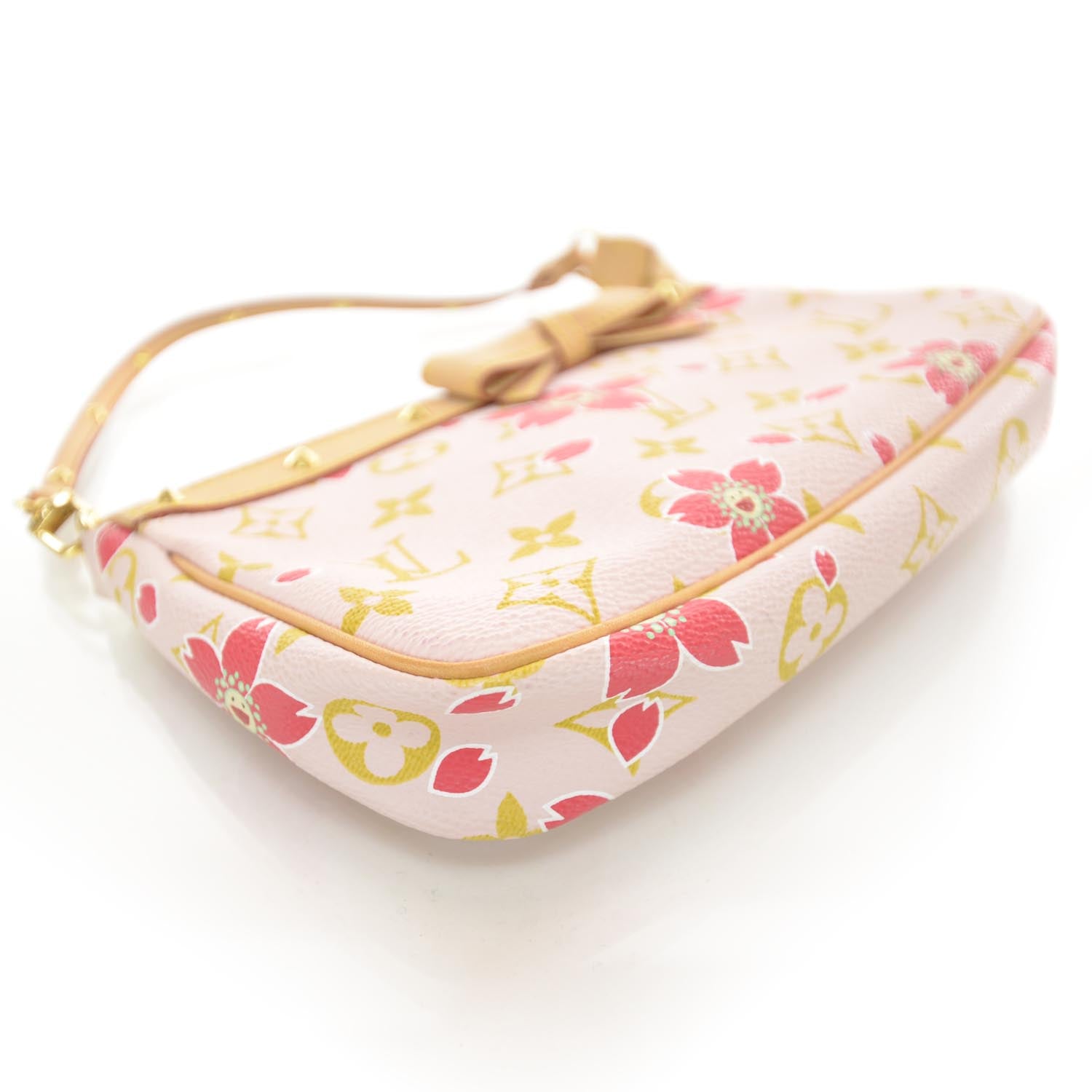 Louis Vuitton Monogram Cherry Blossom Pochette Accessories Red 4 of 8
