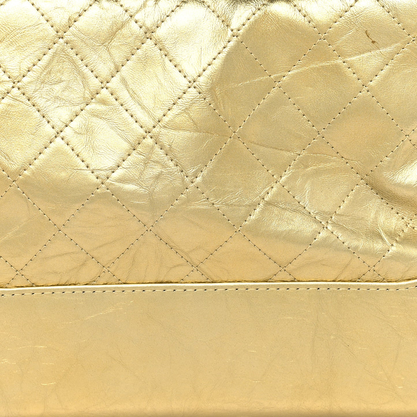 Metallic Lambskin Calfskin Quilted Medium Gabrielle Hobo Gold