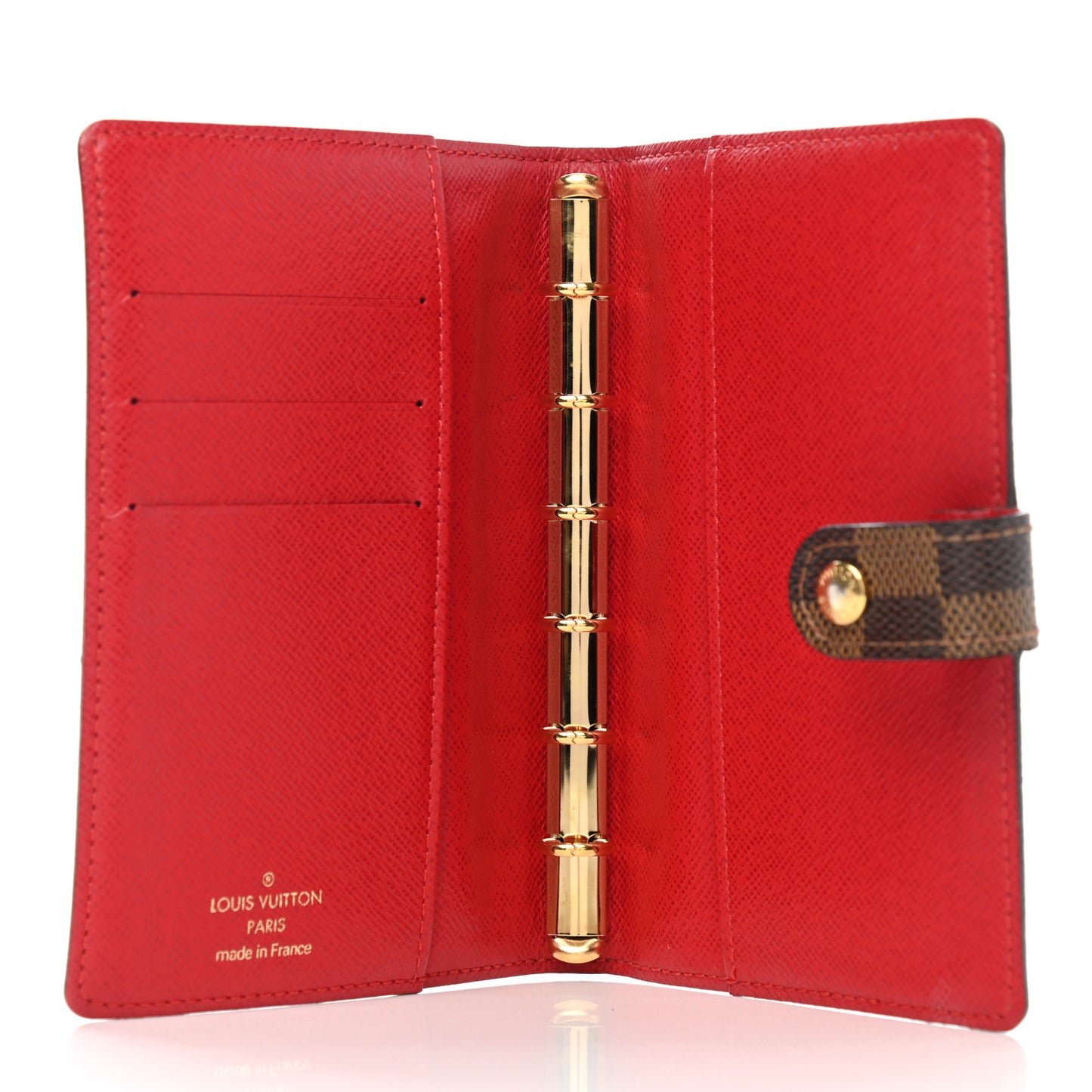 Damier Complice Trunks and Bags Small Ring Agenda Cover Red