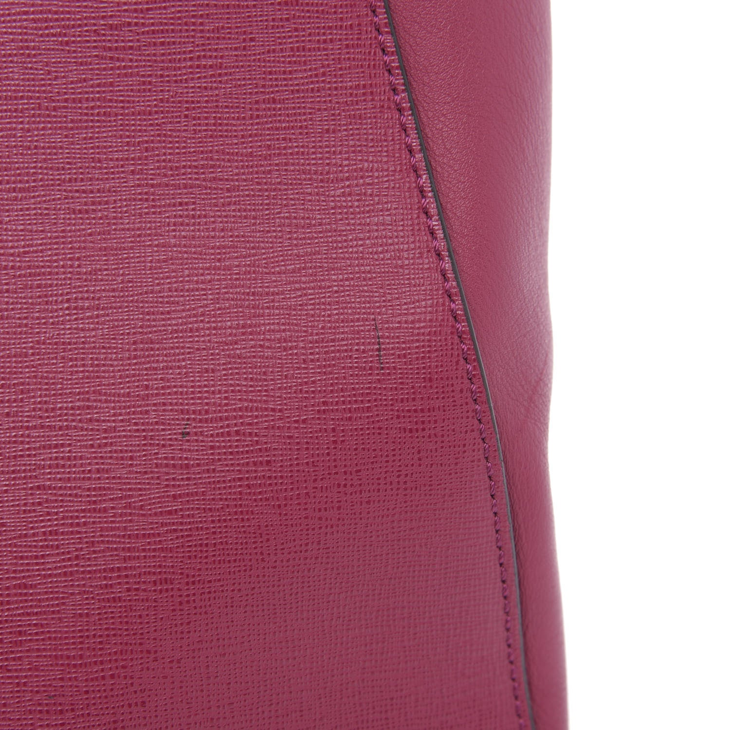Fendi Vitello Elite Flamingo Regular 2Jours Tote Amarena 12 of 13