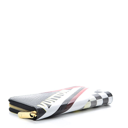 Louis Vuitton Epi Damier Race Zippy Wallet Black Yellow 4 of 9