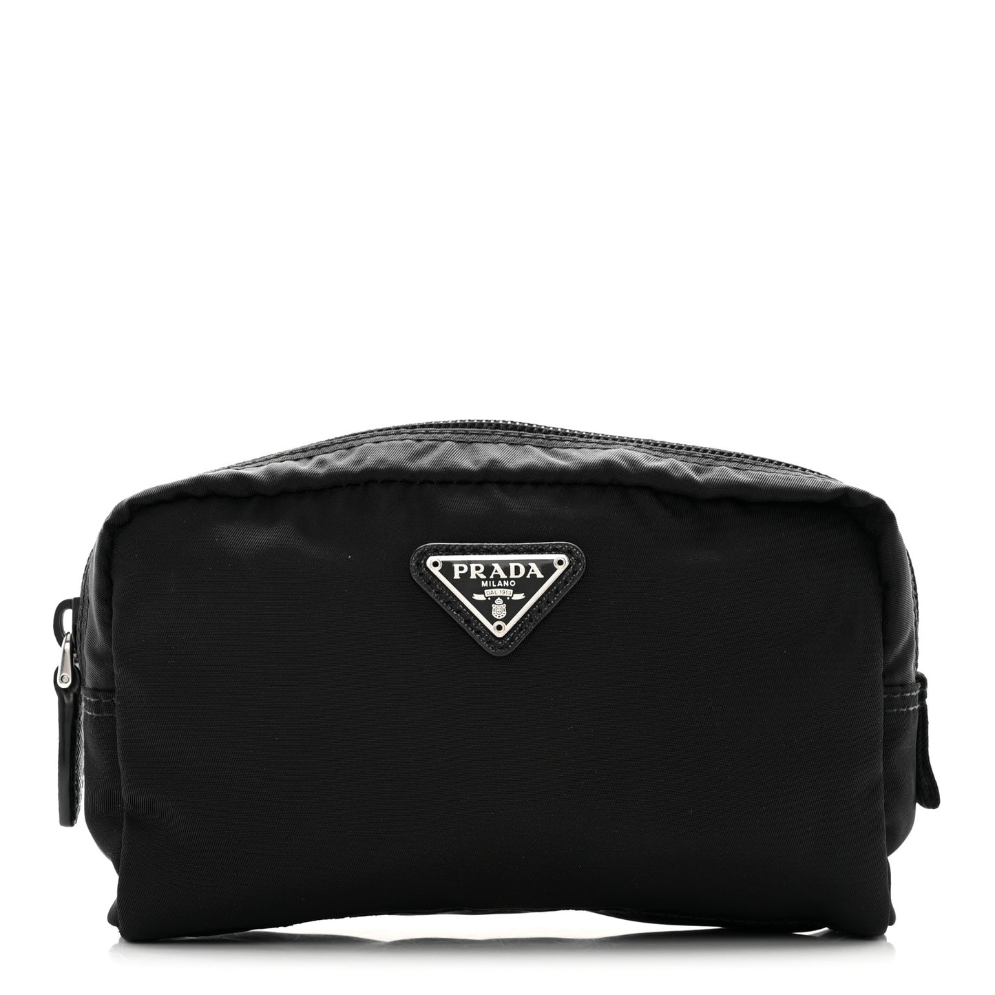 Nylon Tessuto Cosmetic Pouch Black