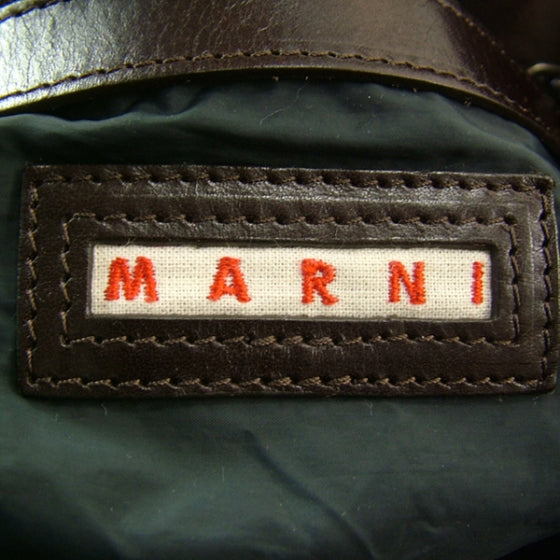 MarniLeatherBalloonMessengerBrown