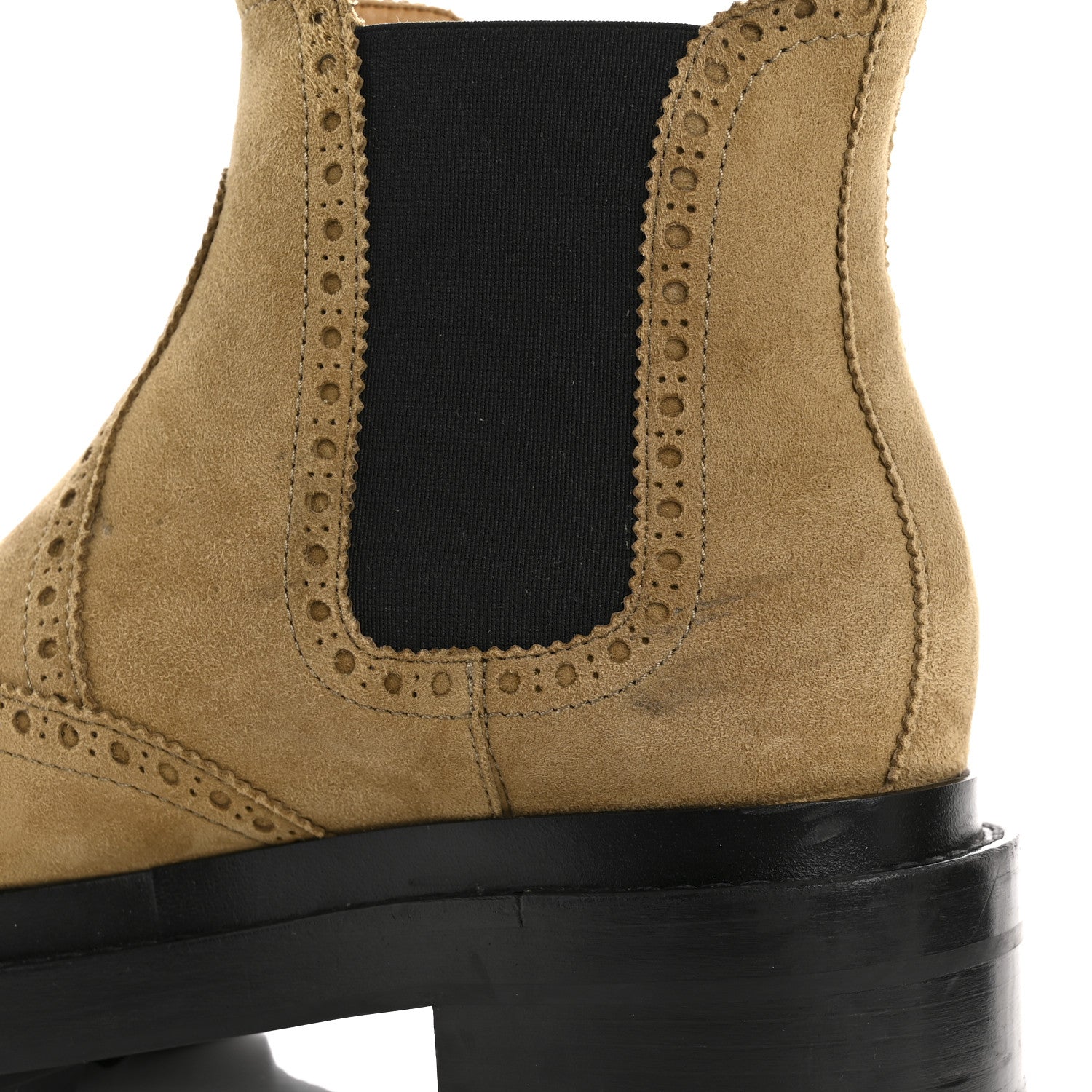 Hermes Suede Goatskin Chelsea Ankle Boots 37 Beige Gobi 10 of 13