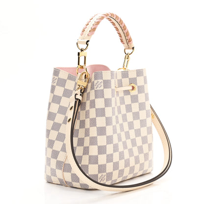 Louis Vuitton Damier Azur Braided Neonoe BB Pink 3 of 10