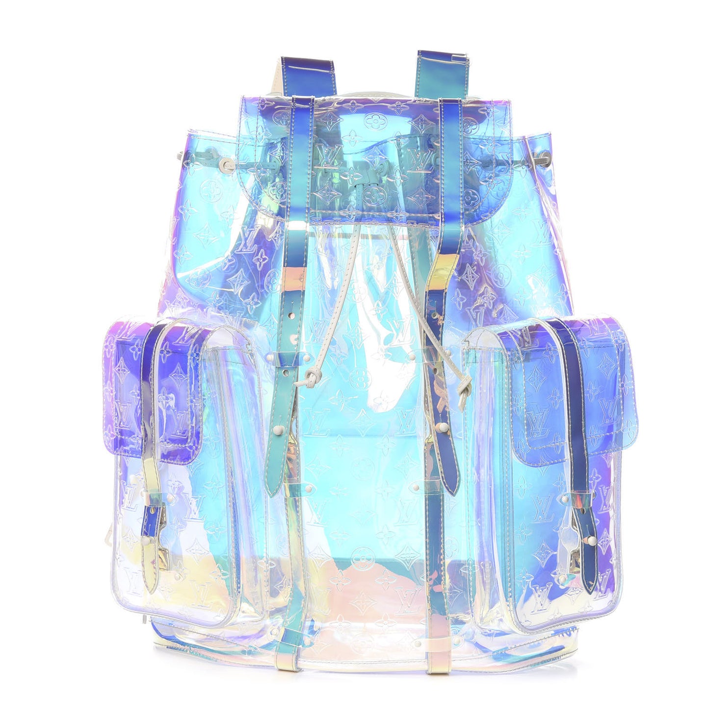 PVC Monogram Christopher Backpack GM Iridescent Prism