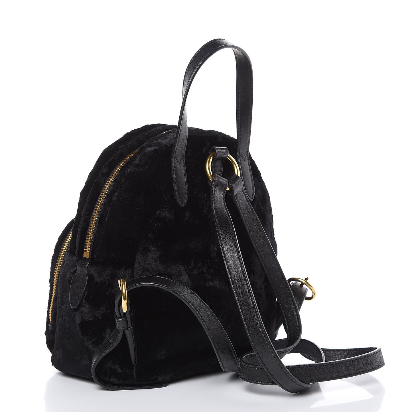 Velluto Froisse Backpack Black