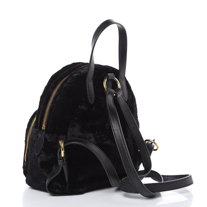 Miu Miu Velluto Froisse Backpack Black 3 of 10