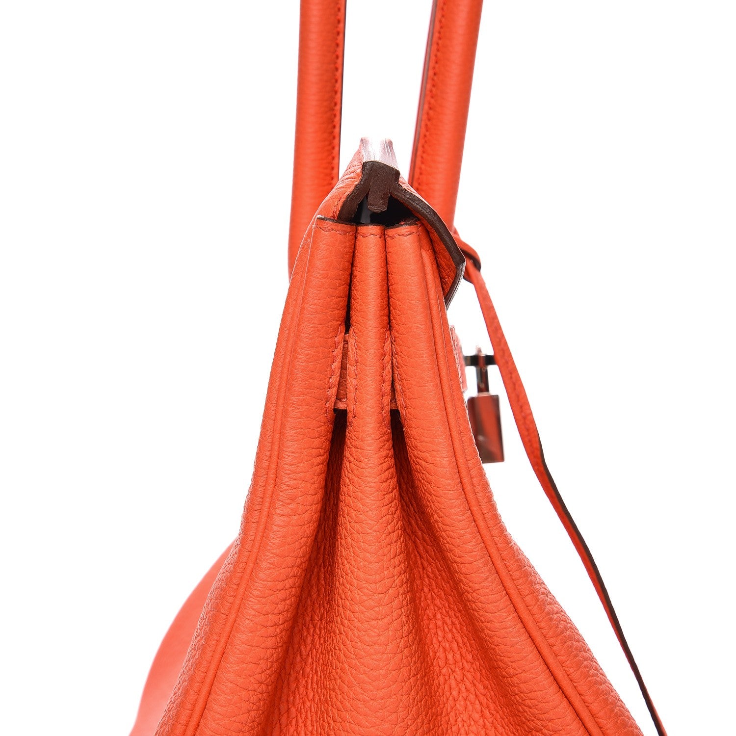 Hermes Taurillon Clemence Birkin 30 Orange Poppy 20 of 33