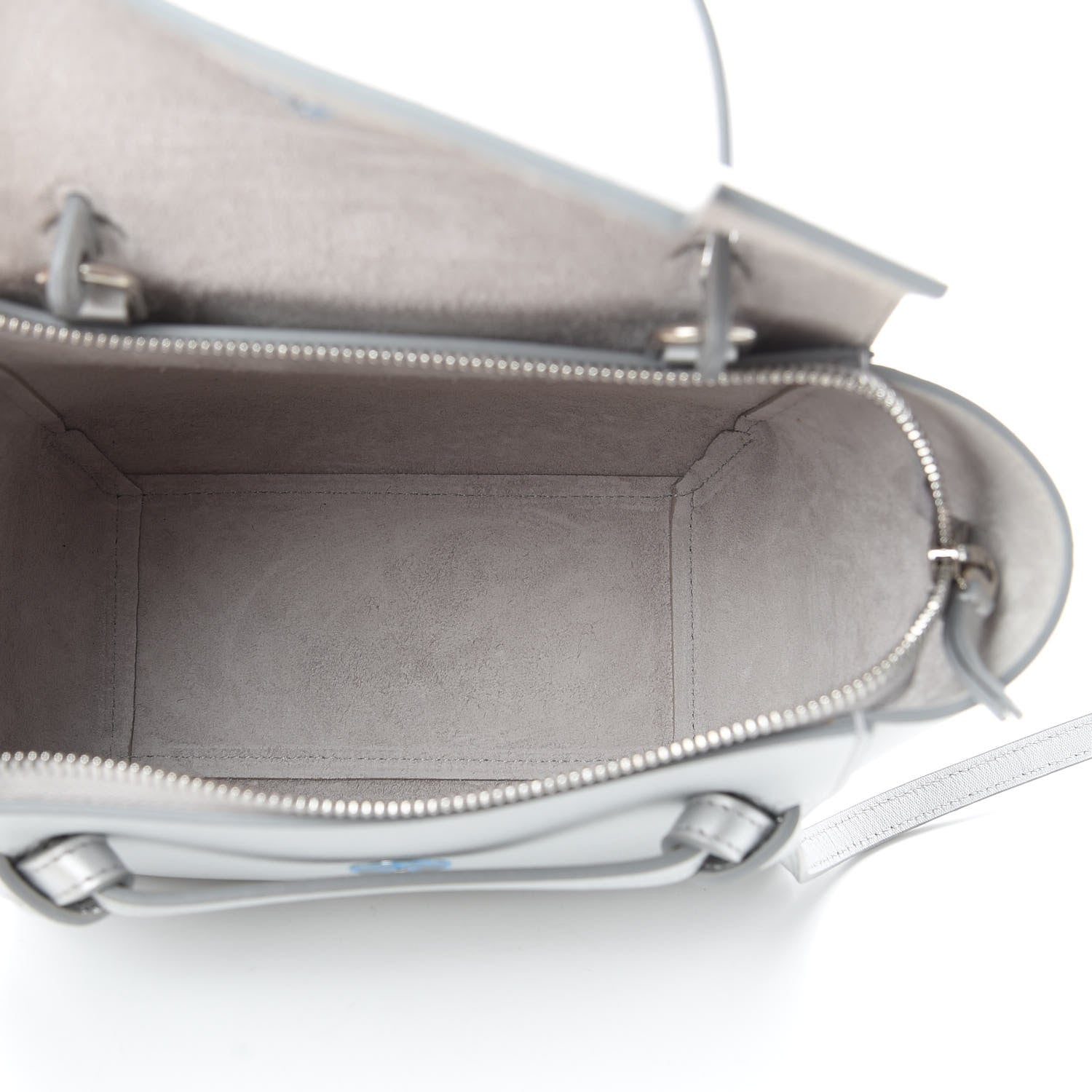 Celine Laminated Calfskin Nano Belt Bag Silver 6 of 12
