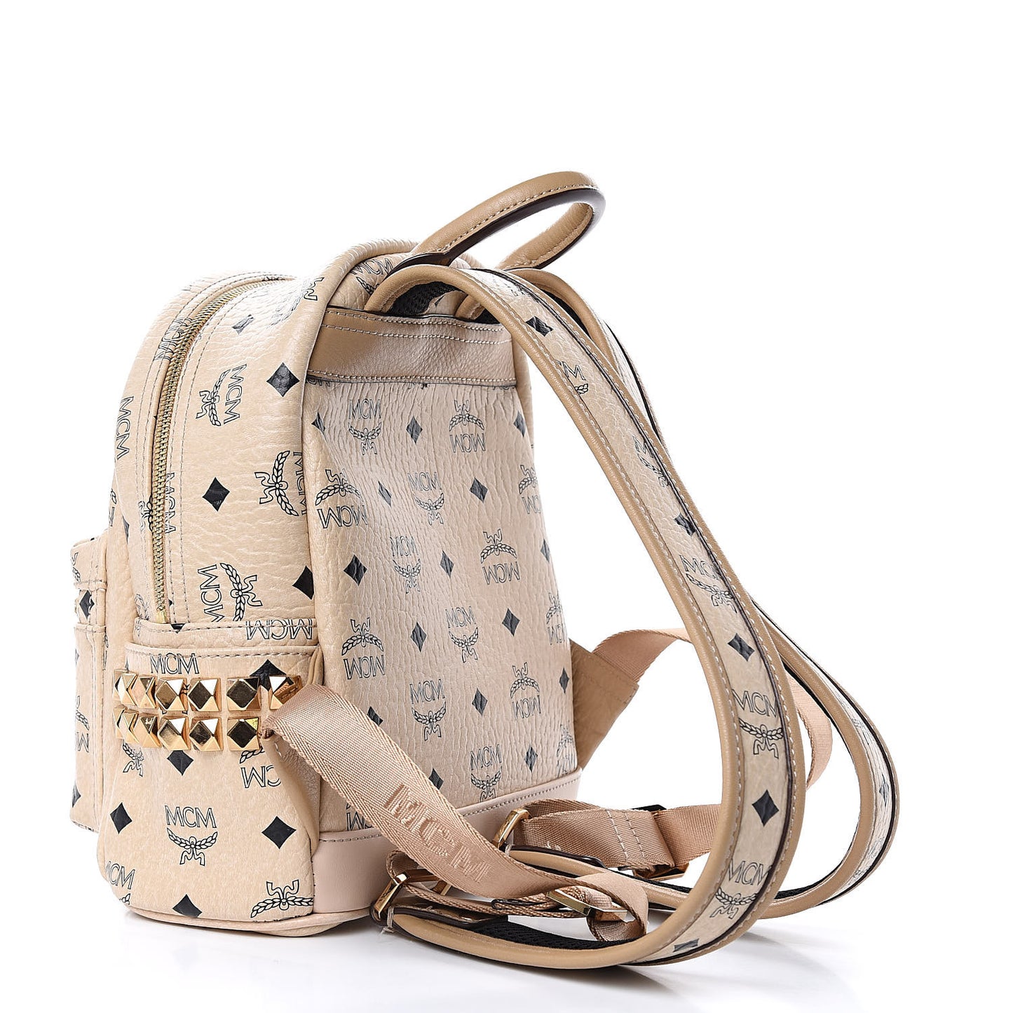 Visetos Small Side Stud Stark Backpack Beige
