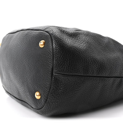 Prada Vitello Daino Shopping Tote Black 10 of 10