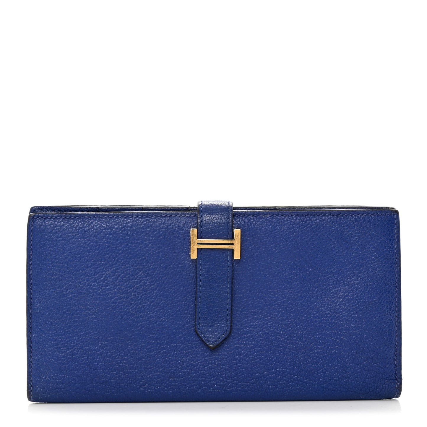 Chevre Mysore Bearn Gusset Wallet Bleu Electrique