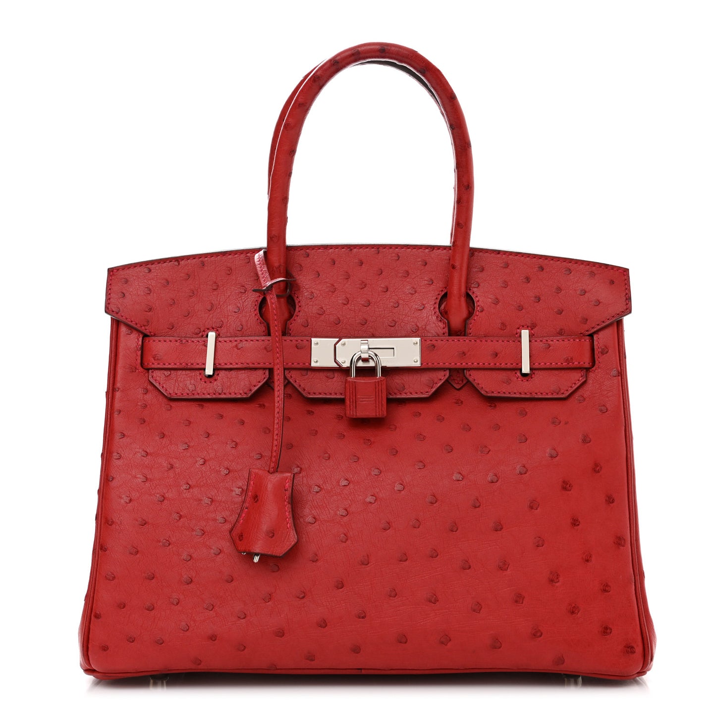Ostrich Birkin 30 Rouge Vif