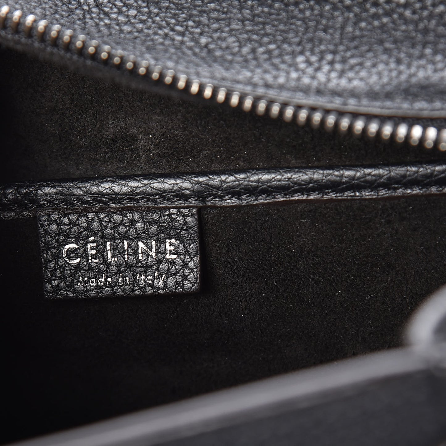 Drummed Calfskin Nano Luggage Black
