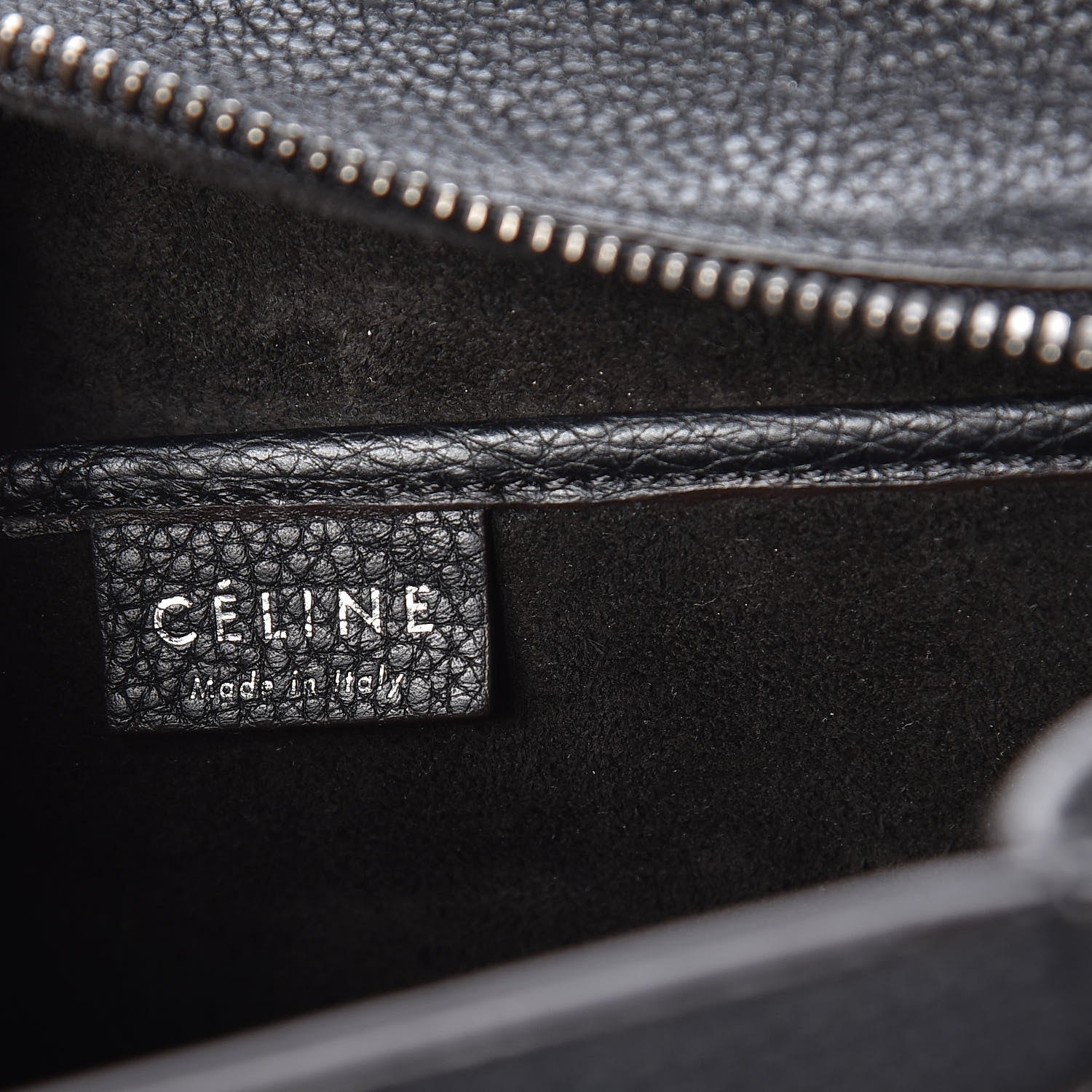 Celine Drummed Calfskin Nano Luggage Black 8 of 8