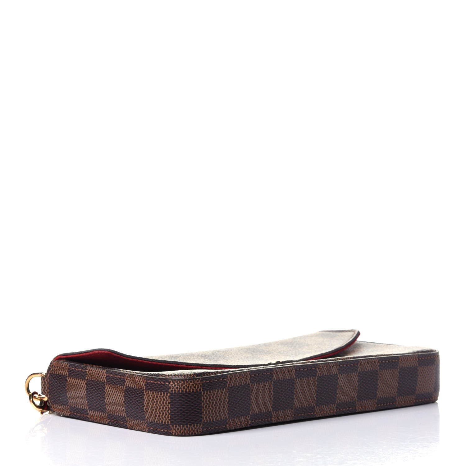 Louis Vuitton Damier Ebene Pochette Felicie Chain Wallet 3 of 11